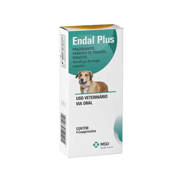 VERMÍFUGO ENDAL PLUS 4 COMPRIMIDOS MSD