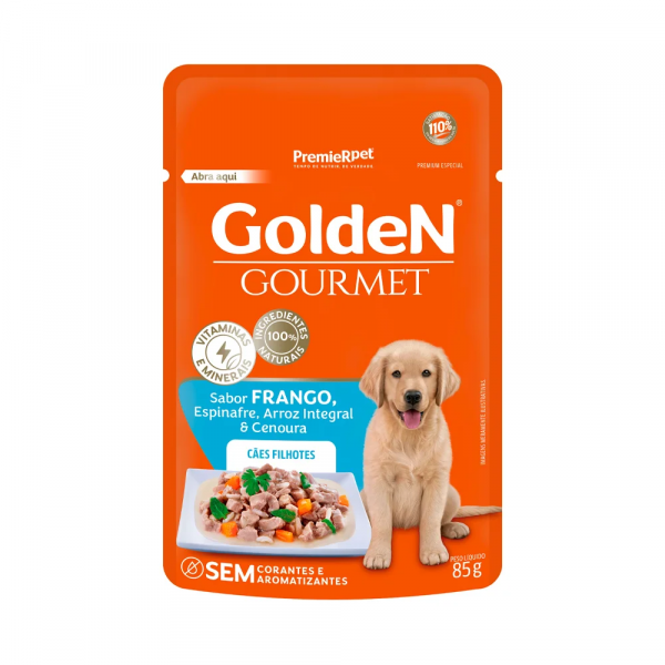 SACHÊ GOLDEN GOURMET CÃES FRANGO FILHOTE 85G
