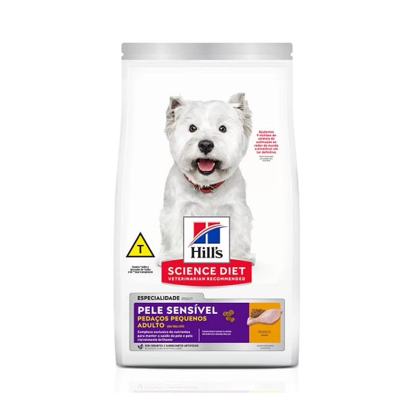 RAÇÃO HILLS CÃES PELE SENSÍVEL PEDAÇOS PEQUENOS ADULTO 6KG