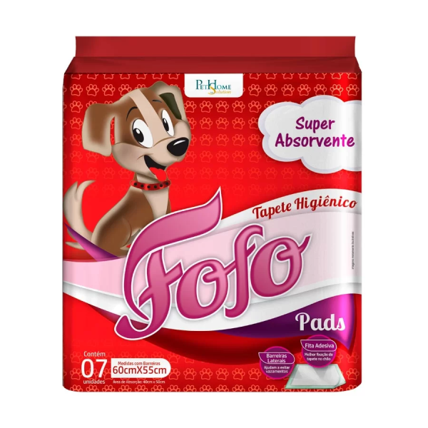 TAPETE HIGIÊNICO FOFO PADS COM 7 UNIDADES