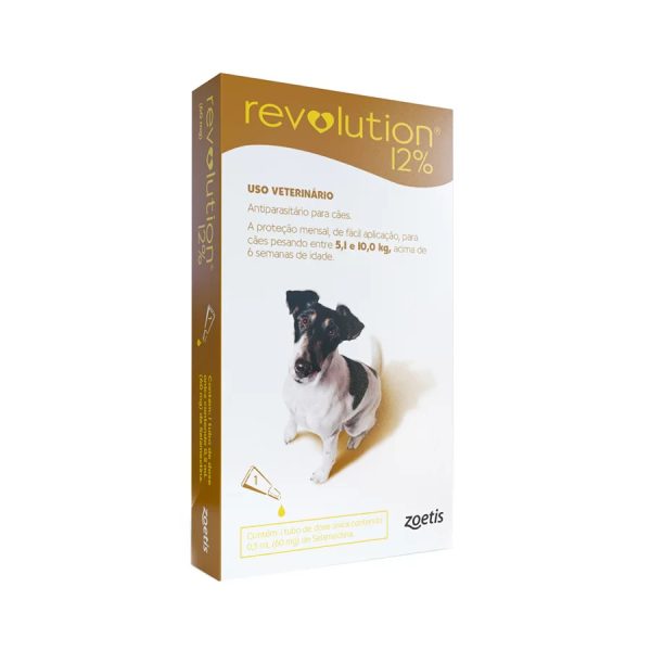 REVOLUTION CÃES 5,1 A 10KG UNITÁRIO ZOETIS