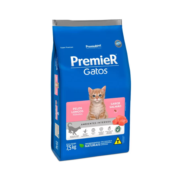 RAÇÃO PREMIER GATOS FILHOTES PELOS LONGOS 500G