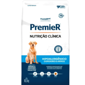 RAÇÃO PREMIER CÃES HIPOALERGÊNICO RAÇAS MÉDIAS E GRANDES 10,1KG